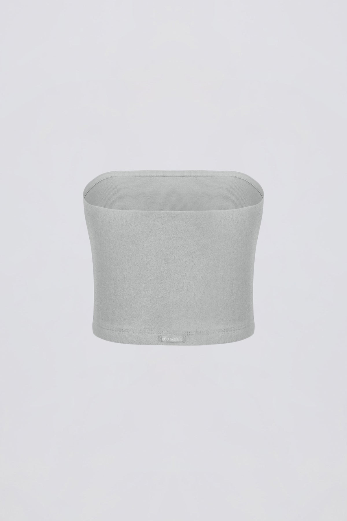 Brushed Jersey Bandeau Top in Fog Grey