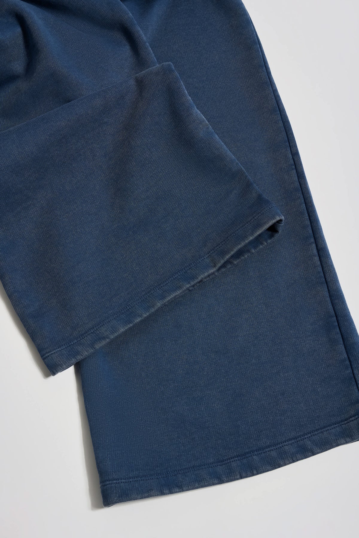 Acid Wash Wide-Leg Joggers in Blue
