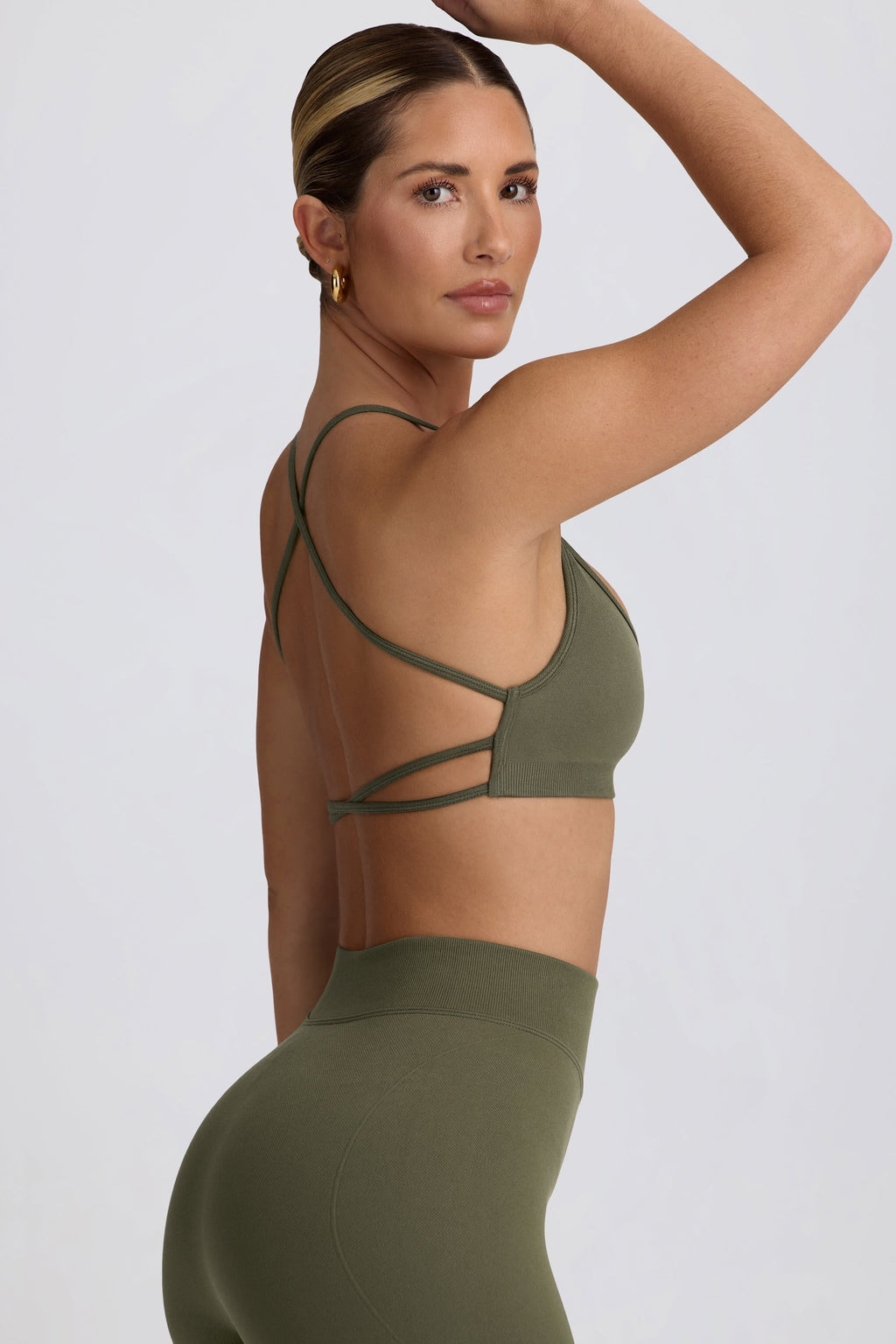 Super Sculpt Seamless Backless Sports Bra in Light Green